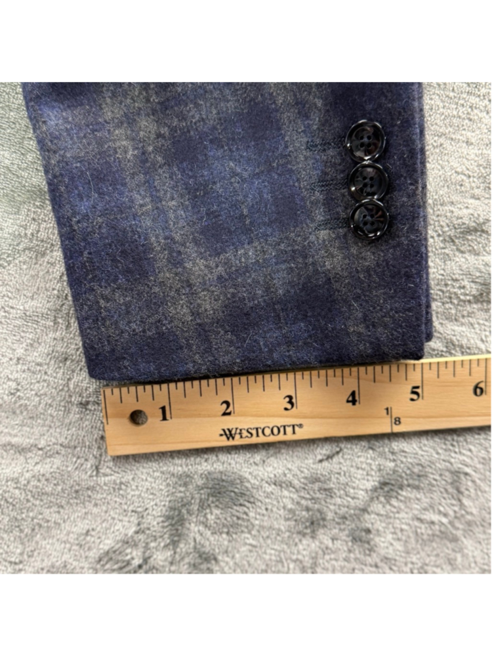 Patrick Assaraf Blazer Men 56R Wool Cashmere Plaid Sport Coat Quiet Luxury Italy - Picture 15 of 16